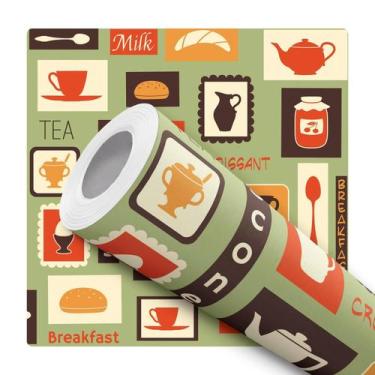 Imagem de Papel de Parede Vinílico Coffee Xícara Chá Cafeteria Cozinha 3m - DELI