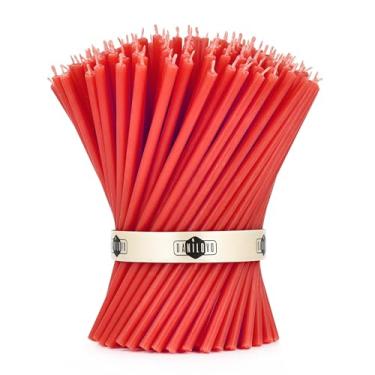 Imagem de Danilovo Velas finas de cera de abelha – sem gotejamento, sem fumaça, altas, decorativas, velas perfumadas de mel, ideais para oração da igreja, rituais, decoração ou aniversário – 16 cm x 0,5 cm