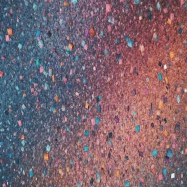 Imagem de Quadro decorativo arte abstrata colorido com estampa de confetes para ambientes modernos e festivos 40x40cm