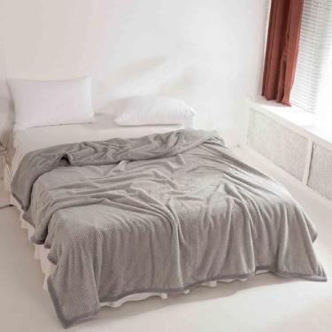 Imagem de JUSHZ Cobertor de lã cobertor ponderado cobertores e mantas fofas mulheres homens para lençol adulto cachecol longo duplo solteiro para sofá inverno grosso quente para dormitórios (cinza, 100 x 150 cm