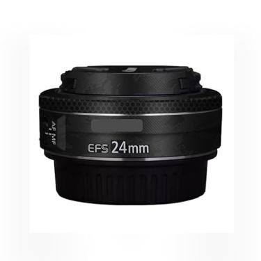 Imagem de EFS 24 2.8 Adesivo de lente de câmera para Canon EF-S 24 mm F2.8 Película protetora de vinil decalque skin (Knight Black)