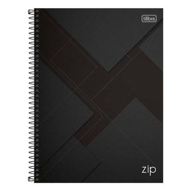 Imagem de Caderno Espiral Universitário Zip 10 Matérias 200 Folhas Preto - Tilibra