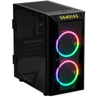 Imagem de Gabinete Gamer Gamdias Talos E1 - Lateral e Frontal em Vidro Temperado - com 2 Coolers RGB - USB 3.0-Unissex