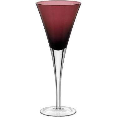 Imagem de TAÇA CHAMPANHE 23x9x9cm 270ml VIDRO ROSA 6PÇ PÉ TRANSP