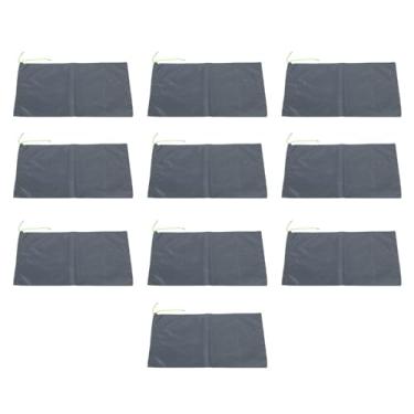 Imagem de Acouto Barreiras contra Inundação Sacos de Areia Sem Areia 10 PCS Sacos de Sem Com Cordão Barreiras contra água de Inundação Poliéster 9,8 X 19,7 pol. (Cinza)