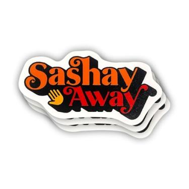 Imagem de (3 peças) Adesivo Sashay Away com frases motivacionais sarcásticas com citação humorística decalque de vinil para Kindle, laptop, garrafa de água, capacete rígido de telefone, adesivo de citação de
