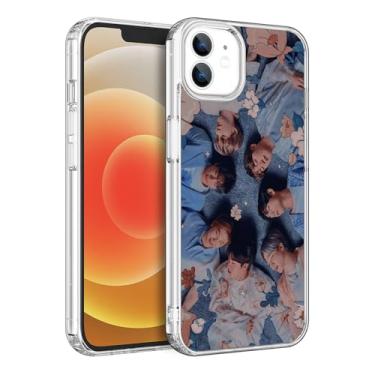 Imagem de WWDIYHOUSE Capa compatível com iPhone 11, capa transparente de TPU macio à prova de choque e design exclusivo para homens/mulheres/meninas/meninos (Fashion-BTS-2)