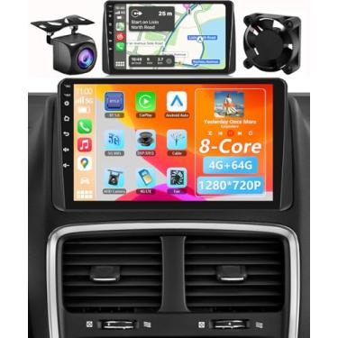 Imagem de Rádio automotivo estéreo Android 4 + 64 G para Chrysler Grand Voyager 2011-2015 com unidade de cabeça automotiva Android sem fio com câmera dinâmica Bluetooth, navegação GPS, WiFi RSNAVI