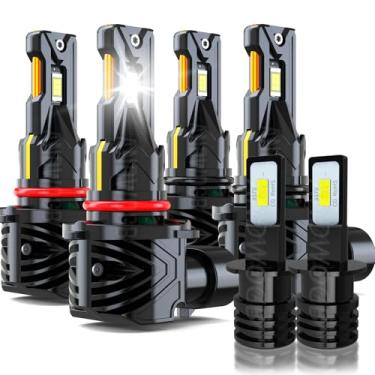 Imagem de ANDWOGB Compatível com Toyota Corolla Lights farol de neblina alto e baixo, anos: 2000 2001 2002 2003 2004, 48000 lúmens 800% brilho, pacote com 6