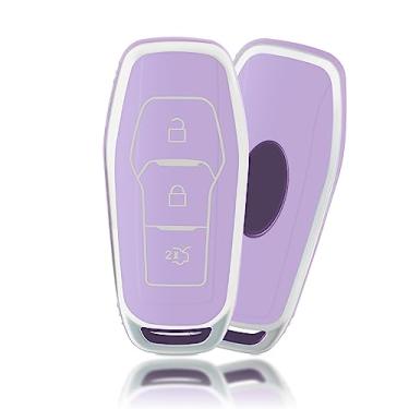 Imagem de Capa de chave de carro para Ford Focus 2 3 MK3 ST RS Custom C-Max S-Max Ecosport Kuga Escape Fiesta Mondeo TPU Shell Fob Acessórios