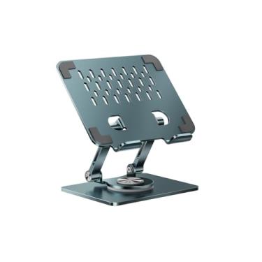 Imagem de TERCELL Suporte de tablet resistente de metal para suporte de mesa, suporte giratório para tablet para aba, telefone de 12,7 a 32,9 cm, suporte dobrável ajustável em altura (cinza)