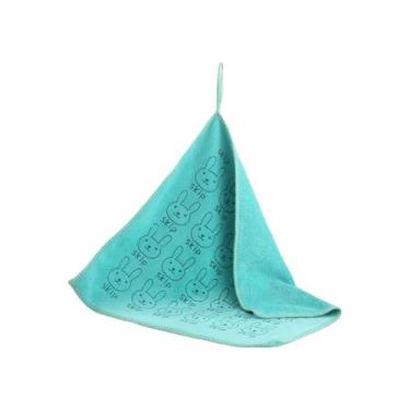 Imagem de 1 pacote de toalhas de banho fofas com padrão de coelho ultra macio absorvente microfibra toalhas de banho de rosto de mão para crianças (verde)