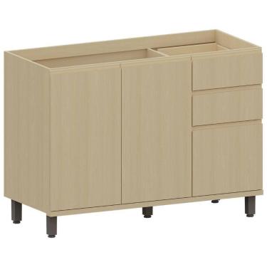 Imagem de Balcão De Cozinha Para Pia 120cm Pierre Carvalho L01 - Mpozenato