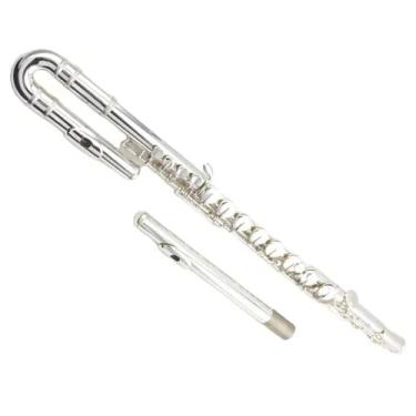 Imagem de Flauta Alto Nível Profissional Tom G Cuproníquel Banhado a Prata 16 Furos Furo Aberto Flauta Transversal