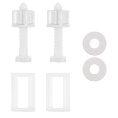 Imagem de Tofficu Kit De Ferragens Assento Sanitário Pacote Com 2 - Parafusos Quadrados 3 9 4 Com Porcas E Arruelas - Substituição Assentos Sanitários Padrão