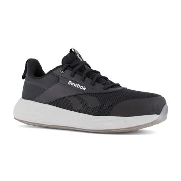 Imagem de Reebok Tênis feminino de trabalho Dmxair confortável bico composto de segurança no trabalho casual - preto, Preto, 7 Wide