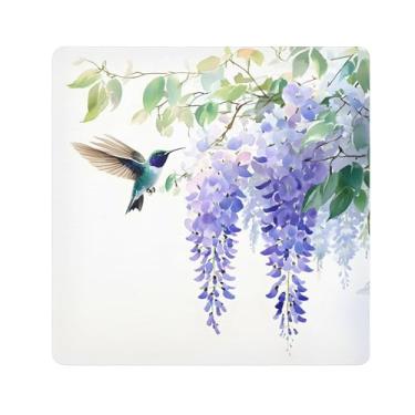 Imagem de SEHANY Saco de maquiagem de pano autoadesivo colorido flores primavera pássaro mágico protetor portátil para lente de câmera envoltório cosmético, bolsa de maquiagem aberta para mulheres, itens