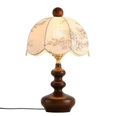 Imagem de Luminária de mesa retrô francesa, luminária de cabeceira, ambiente sofisticado para quarto, luminária de design americano estilo wabi-sabi para decoração de escritório (Tipo D)