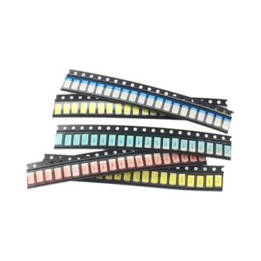 Imagem de Kit De LEDs Sortidos 5 Cores 100 Peças 1206 0603 0805 1210 5730 Diodo 