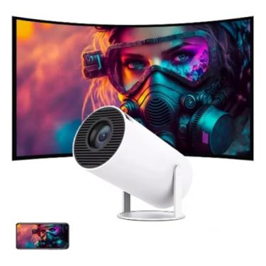 Imagem de Projetor Portátil 4K Ultra HD com Tela de 150 Polegadas, Full HD 1080p, Branco