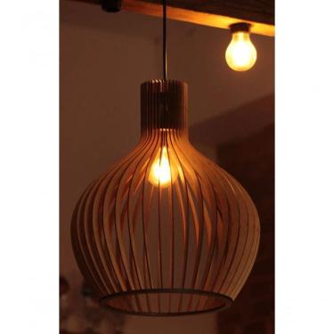 Imagem de Luminária Teto Tipo Pendente Vegas Mdf Completa