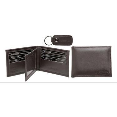 Imagem de Carteiras Masculina Couro com porta cartões cédulas cnh chaveiro - kar