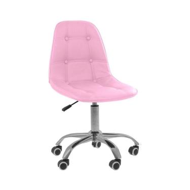 Imagem de Cadeira Office Eiffel Botonê Ajustável Oficial Girat + Ebook Rosa 1