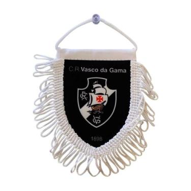 Imagem de Mini Flâmula Oficial Vasco da Gama com franja e ventosa - JC bandeiras