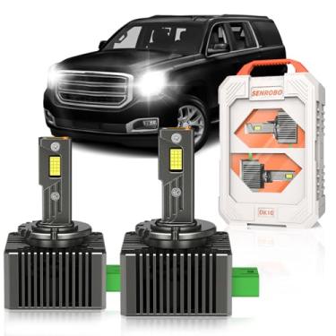 Imagem de SENROBO Adequado apenas para lâmpadas de xenon GMC 2015-2020 Yukon XL Denali 2013-2017 Acadia D3S, projetor 13587843 substituição de luz HID 35W, 30000LM 600% mais brilhante D3SC1 luz bi-xenon, branco