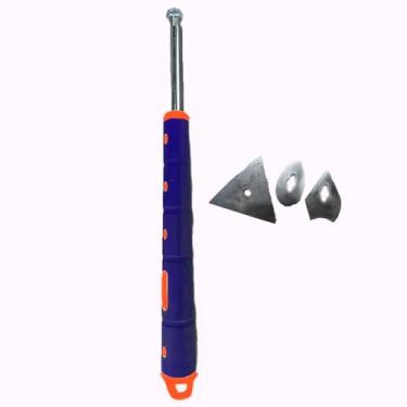 Imagem de MANUFORE Raspador de tinta de contorno macio, 3 peças de lâminas diferentes para remover tinta, verniz, calafetagem de massa ou ferrugem para raspar várias superfícies de madeira arredondadas e