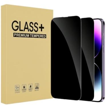 Imagem de Protetor de tela de cobertura total de privacidade para iPhone 13 Pro Max/iPhone 14plus de 6,7 polegadas, película de vidro temperado anti-espião, proteção de ponta a ponta, compatível com capas