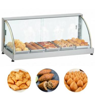 Imagem de Estufa Para Salgados 5 Bandejas Expositor Vitrine Quente Edanca, 220V