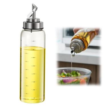 Imagem de IVICOO Garrafa dispensadora de azeite, dispensador de óleo para cozinha, garrafas para cozinha, dispensador de vidro à prova de vazamento de abertura e fechamento automático de 500 ml