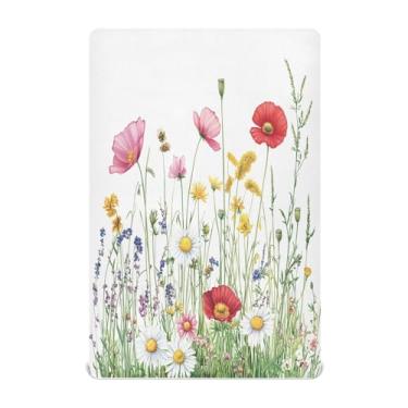 Imagem de STAYTOP Lençóis de berço para meninos e meninas, lençol com elástico para berço padrão e colchão infantil, lençol de microfibra supermacia 99 × 69 × 5 cm