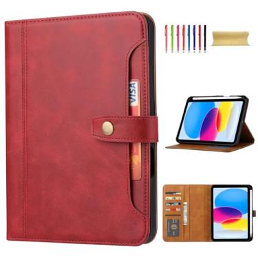 Imagem de Capa flip para Apple iPad 11ª 10ª geração 2025 2022 11,9 polegadas, porta-lápis, capa inteligente, hibernar, despertar, documentos protetores, bolso com fecho de pressão para iPad 11ª 10ª geração 10,9