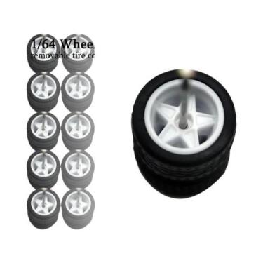 Imagem de Carros De Brinquedo Em Escala 1/64 Com Pneus De Borracha Destacáveis, 