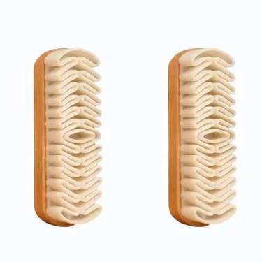 Imagem de Escova de limpeza de borracha, para limpeza diária de sapatos, bolsas, etc. Camurça, couro artificial, etc. Reutilizado, durável e duradouro, limpa com eficácia., Amarelo, 2PCS