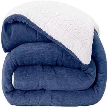 Imagem de Cobredom Sherpa Queen Dupla Face Pele de Carneiro 2,20m x 2,40m - MARROM