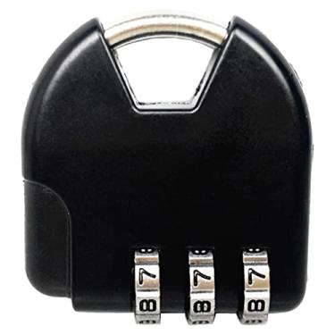 Imagem de Dioche Bloqueio de Bagagem, Cadeado de Combinação de Liga de Zinco Com Configuração de Senha Diy para Mala de Viagem Mochila Ginásio Armário (BLACK)