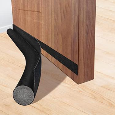 Imagem de Rolha de ar de porta cortável de 96,5 cm com vedação autoadesiva, à prova de som e à prova de vento para portas internas/frontais