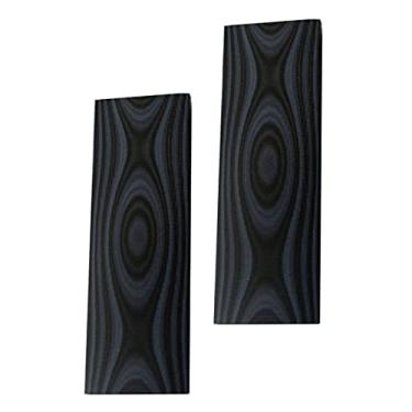 Imagem de HAISDA G10 Cabo de faca balança lajes de ferramentas personalizadas DIY para facas, fabricação de facas em branco, lajes, material de aperto, pacote com 2 peças (cinza/preto)