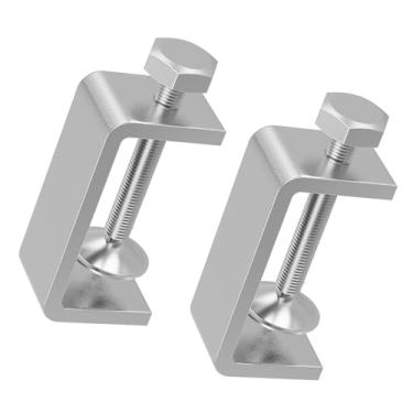 Imagem de FOCMKEAS 2 peças resistentes 46 mm aço inoxidável 304 grampos C de alto desempenho pequeno braçadeira de parafuso, com mandíbula larga estável e design de viga I, adequado para marcenaria