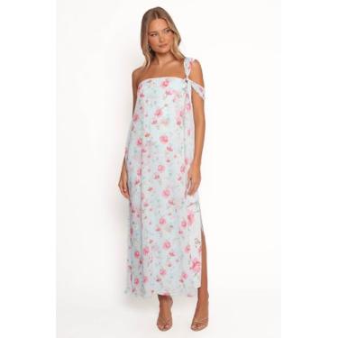 Imagem de Petal & Pup Vestido feminino Eloisa-Maxi-azul floral, Floral azul, 50