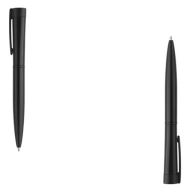 Imagem de Caneta esferográfica de metal escrita em azul Design moderno para estudos e anotações (Kit 2 Azul;)