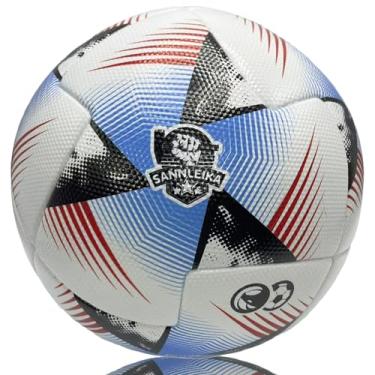 Imagem de SANNLEIKA Série Inception - Bolas de futebol tamanho 5-PRO Bola de qualidade para atleta profissional, partícula 3D, couro PU, proporciona sensação confortável para os pés, bola de correspondência
