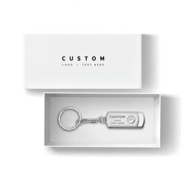 Imagem de Pen drive USB personalizado, pen drive giratório de metal personalizado, pen drive portátil para armazenamento de dados externos (10 peças, 512 MB)