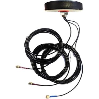 Imagem de Maswell Combo Antena celular e GPS 3G 4G LTE externa, 700-2700MHz 2X2 MIMO antena externa, IP67 à prova d'água com cabos de 3 metros, montagem de parafuso, baixo ganho de 2dBi, não serve para