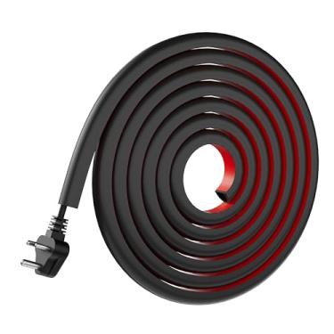 Imagem de GCJUYA Escondedor de cabos para TV montada na parede, capa de cabo de 497 cm com abertura lateral, gerenciamento de pista de fio de silicone flexível, organizador de cabos autoadesivo, canal corretivo