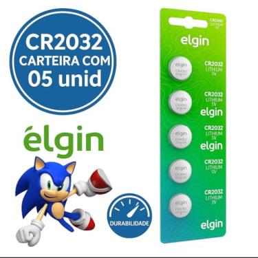 Imagem de Bateria de Lítio CR2032, 3V, Cartela com 05 Unidades, Alta Durabilidade