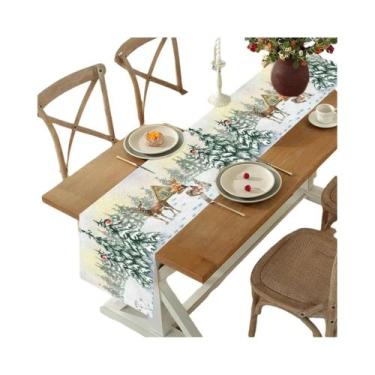 Imagem de Toalha De Mesa De Natal 2025, Bandeira De Mesa Para O Ano Novo, Decora